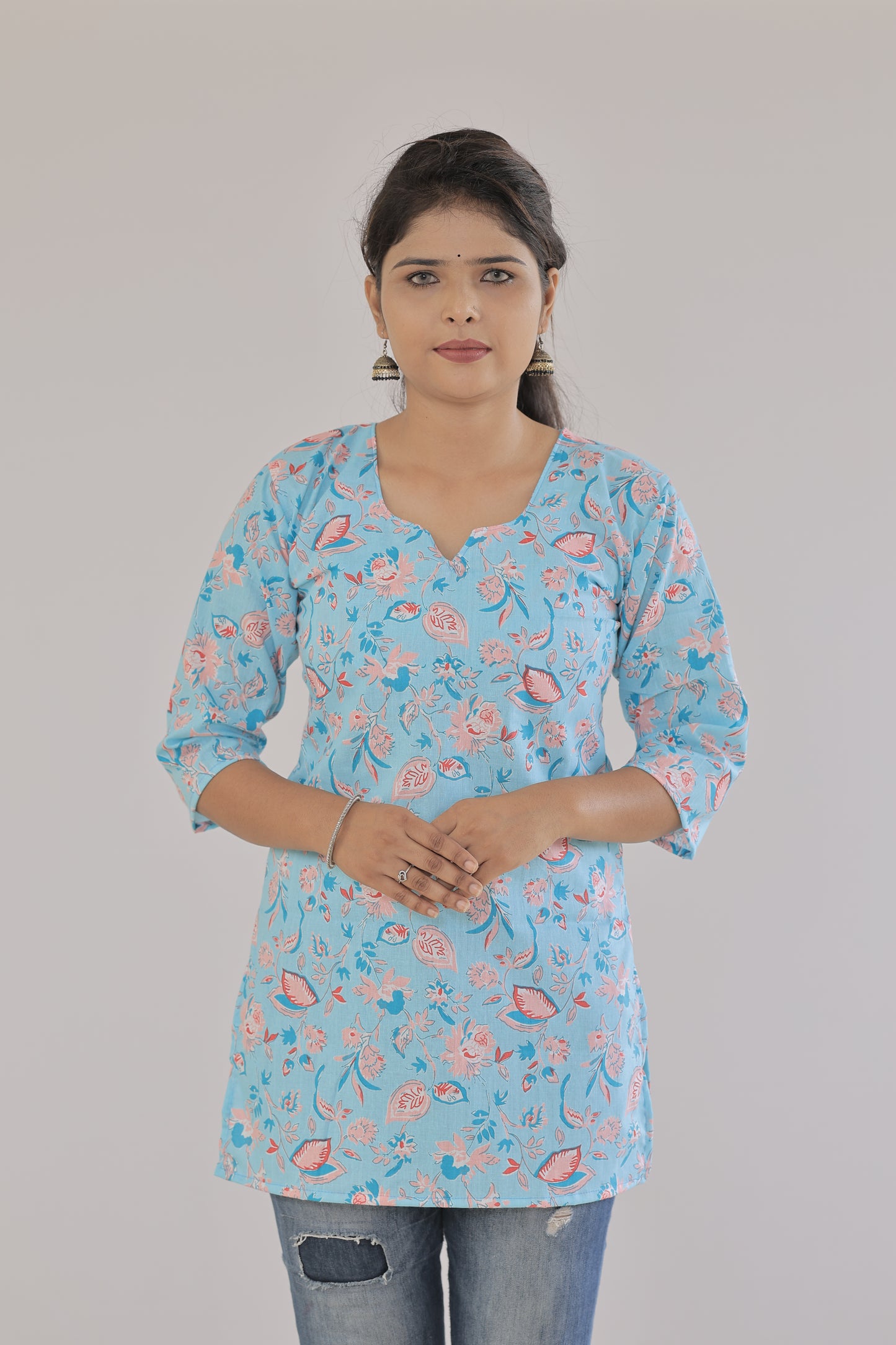 Casual Sky Blue Kurti