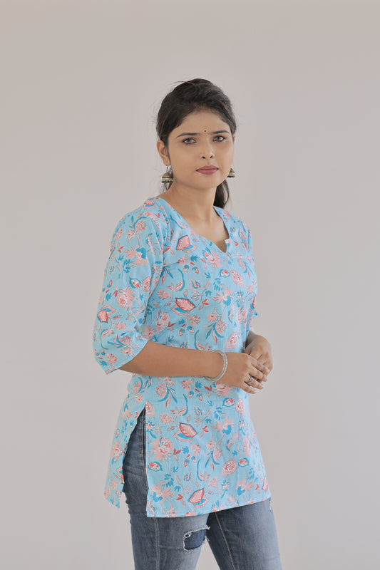 Casual Sky Blue Kurti