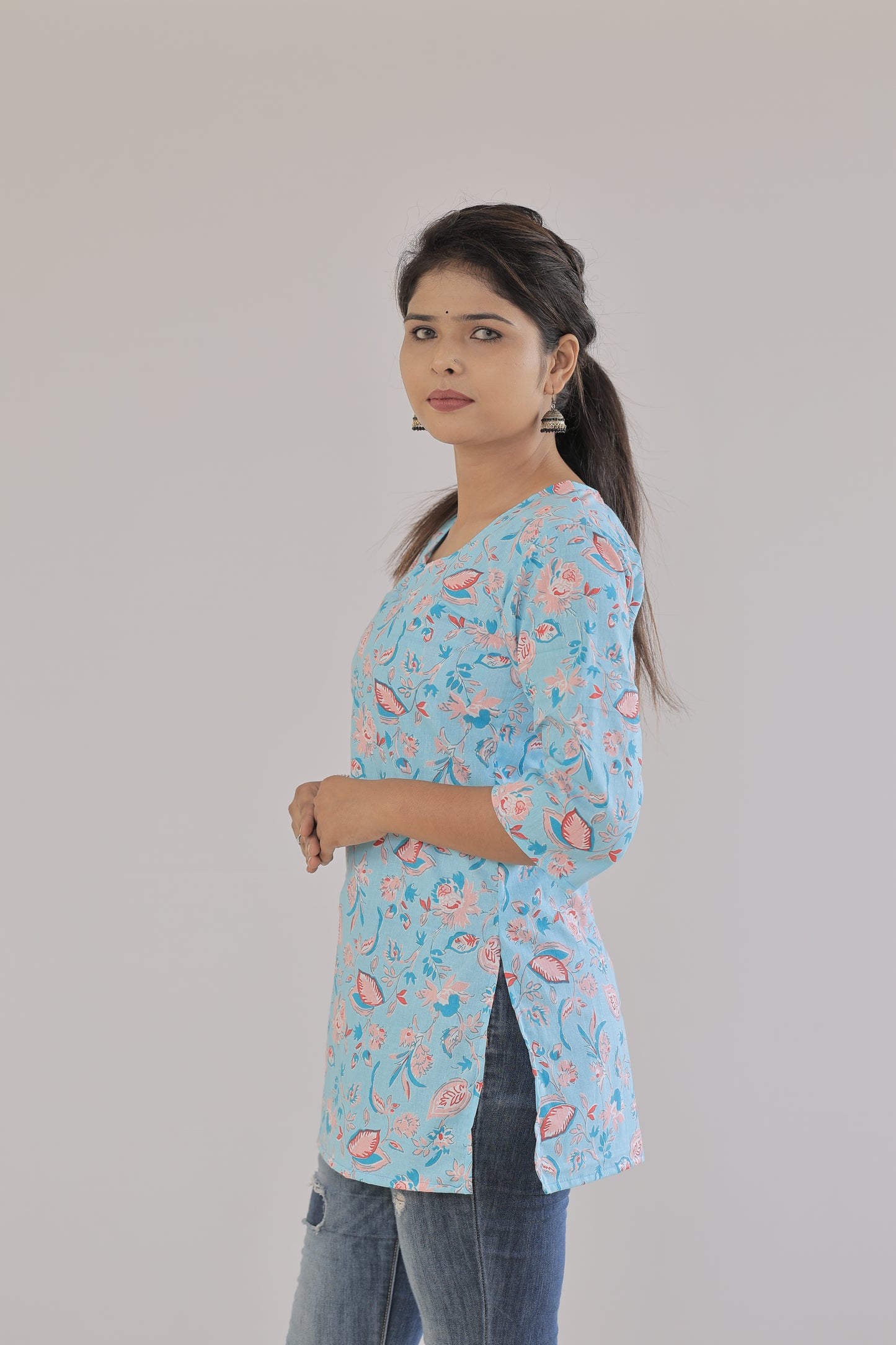 Casual Sky Blue Kurti