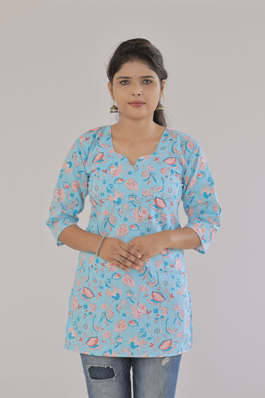 Casual Sky Blue Kurti